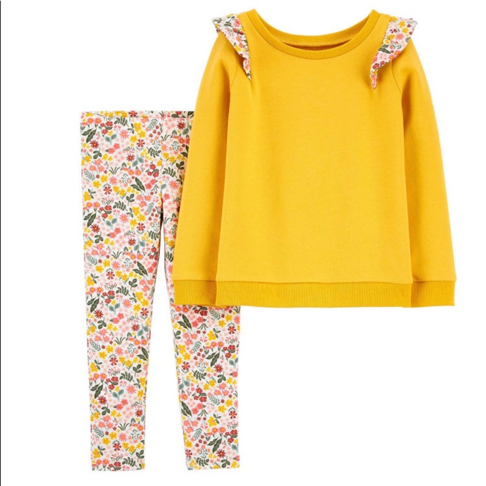 Adorable Carter’s Yellow Floral Set